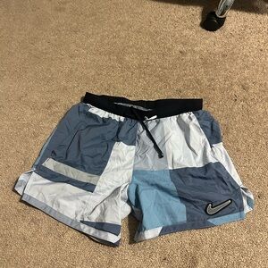 Men's Color Block Blue & Grey Shorts Men Size Small